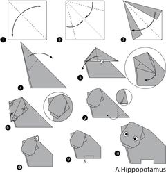 Çocuklar İçin  Origami Şablonu  