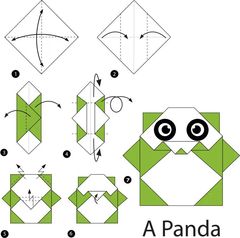 Çocuklar İçin  Origami Şablonu  