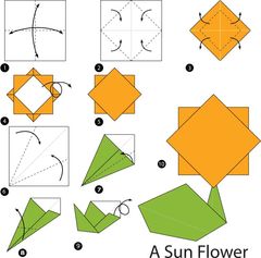 Çocuklar İçin  Origami Şablonu  