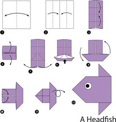Çocuklar İçin  Origami Şablonu  