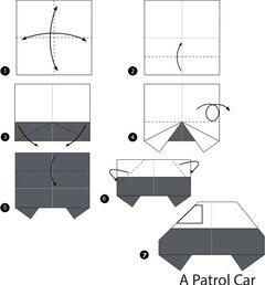 Çocuklar İçin  Origami Şablonu  