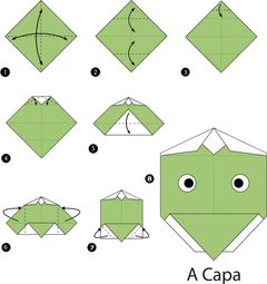 Çocuklar İçin  Origami Şablonu  