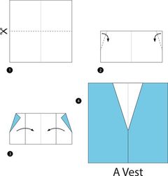 Çocuklar İçin  Origami Şablonu  