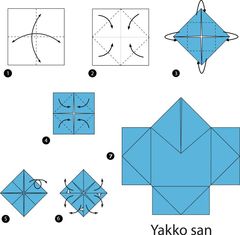 Çocuklar İçin  Origami Şablonu  