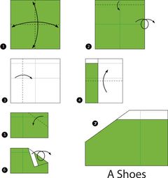 Çocuklar İçin  Origami Şablonu  