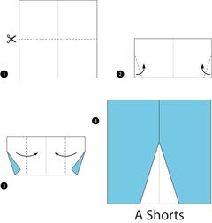 Çocuklar İçin  Origami Şablonu  