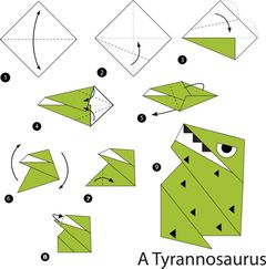 Çocuklar İçin  Origami Şablonu  