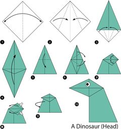 Çocuklar İçin  Origami Şablonu  