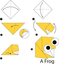 Çocuklar İçin  Origami Şablonu  