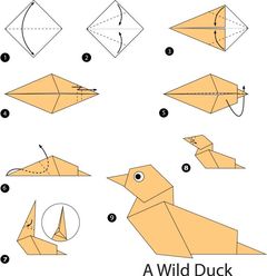 Çocuklar İçin  Origami Şablonu  