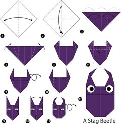 Çocuklar İçin  Origami Şablonu  