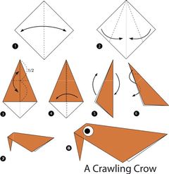 Çocuklar İçin  Origami Şablonu  