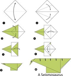 Çocuklar İçin  Origami Şablonu  