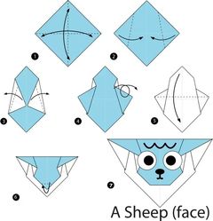 Çocuklar İçin  Origami Şablonu  
