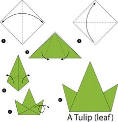 Çocuklar İçin  Origami Şablonu  