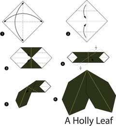 Çocuklar İçin  Origami Şablonu  