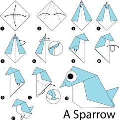 Çocuklar İçin  Origami Şablonu  