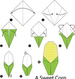 Çocuklar İçin  Origami Şablonu  