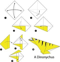 Çocuklar İçin  Origami Şablonu  