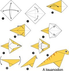 Çocuklar İçin  Origami Şablonu  