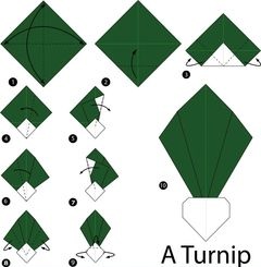Çocuklar İçin  Origami Şablonu  