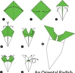 Çocuklar İçin  Origami Şablonu  