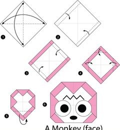 Çocuklar İçin  Origami Şablonu  