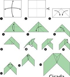 Çocuklar İçin  Origami Şablonu  