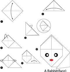 Çocuklar İçin  Origami Şablonu  
