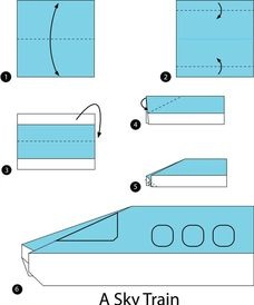 Çocuklar İçin  Origami Şablonu  