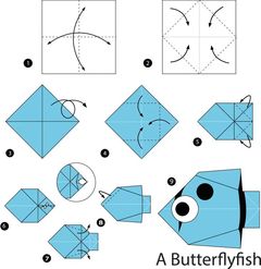 Çocuklar İçin  Origami Şablonu  