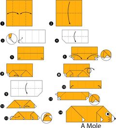 Çocuklar İçin  Origami Şablonu  