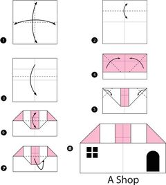 Çocuklar İçin  Origami Şablonu  