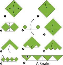 Çocuklar İçin  Origami Şablonu  