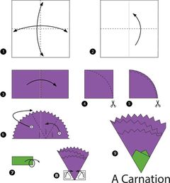 Çocuklar İçin  Origami Şablonu  