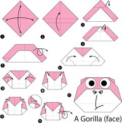 Çocuklar İçin  Origami Şablonu  