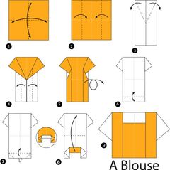 Çocuklar İçin  Origami Şablonu  