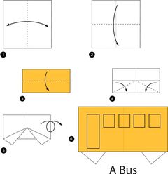 Çocuklar İçin  Origami Şablonu  