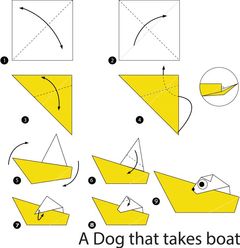 Çocuklar İçin  Origami Şablonu  