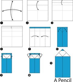 Çocuklar İçin  Origami Şablonu  