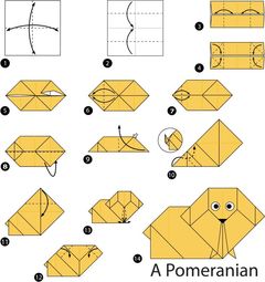 Çocuklar İçin  Origami Şablonu  