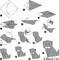 Çocuklar İçin  Origami Şablonu  