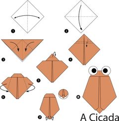 Çocuklar İçin  Origami Şablonu  
