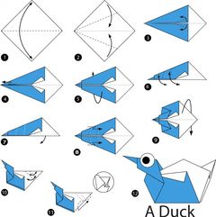 Çocuklar İçin  Origami Şablonu  