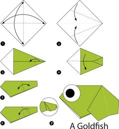 Çocuklar İçin  Origami Şablonu  
