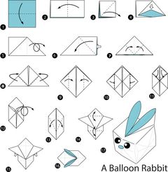Çocuklar İçin  Origami Şablonu  