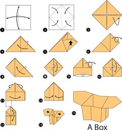 Çocuklar İçin  Origami Şablonu  