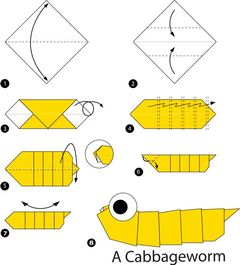 Çocuklar İçin  Origami Şablonu  