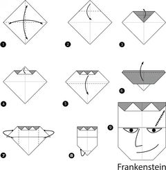 Çocuklar İçin  Origami Şablonu  