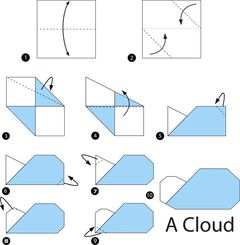 Çocuklar İçin  Origami Şablonu  